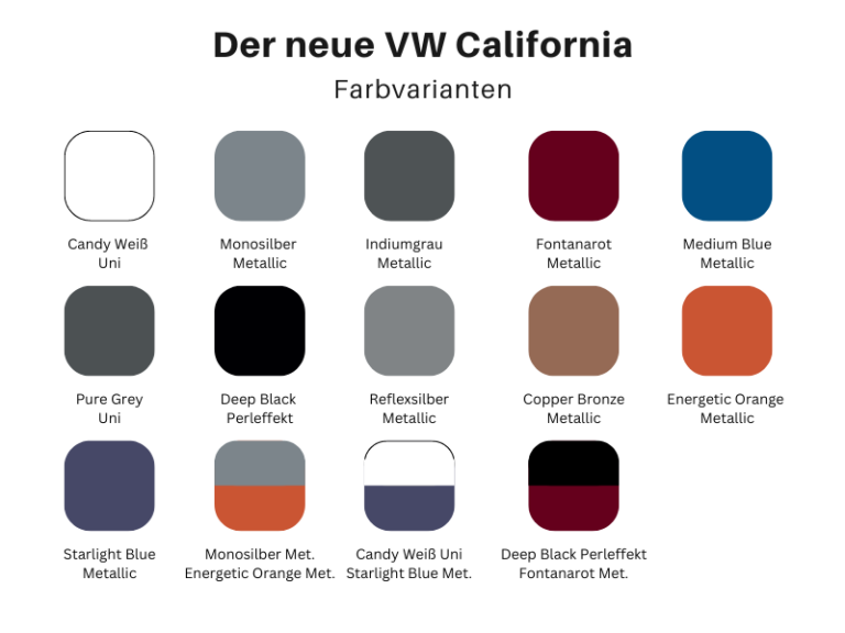 Farbpalette Vw Farben