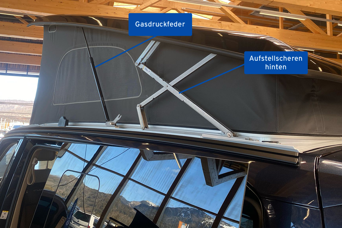 Übersicht mechanisches Aufstellach T7