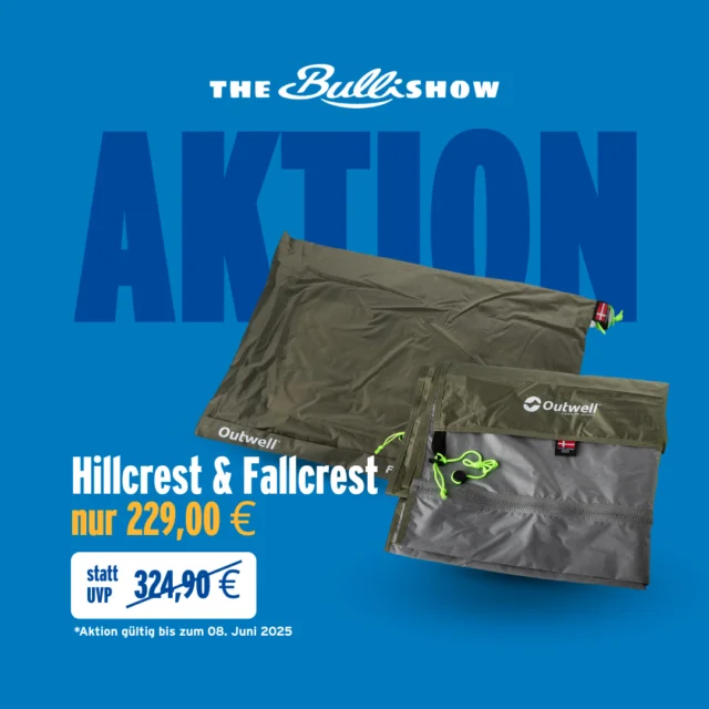 🔥 Top-Deal für Campingfreunde!⁠
⁠
Sichere dir jetzt das Set aus Hillcrest Tarp und Fallcrest Seitenwänden für nur 229,- € statt 324,90 € (UVP)!⁠
⁠
💡 Der Rabatt wird automatisch im Warenkorb abgezogen⁠
🚫 Nicht kombinierbar mit anderen Aktionen⁠
📦 Nur solange der Vorrat reicht!⁠
⏰ Gültig bis 08. Juni 2025⁠
🏕️ Link findest du in der Bio⁠
⁠
👉 Jetzt entdecken und bestens ausgestattet in den Sommer starten!⁠
⁠
#thebullishow #campingzubehör #outwell